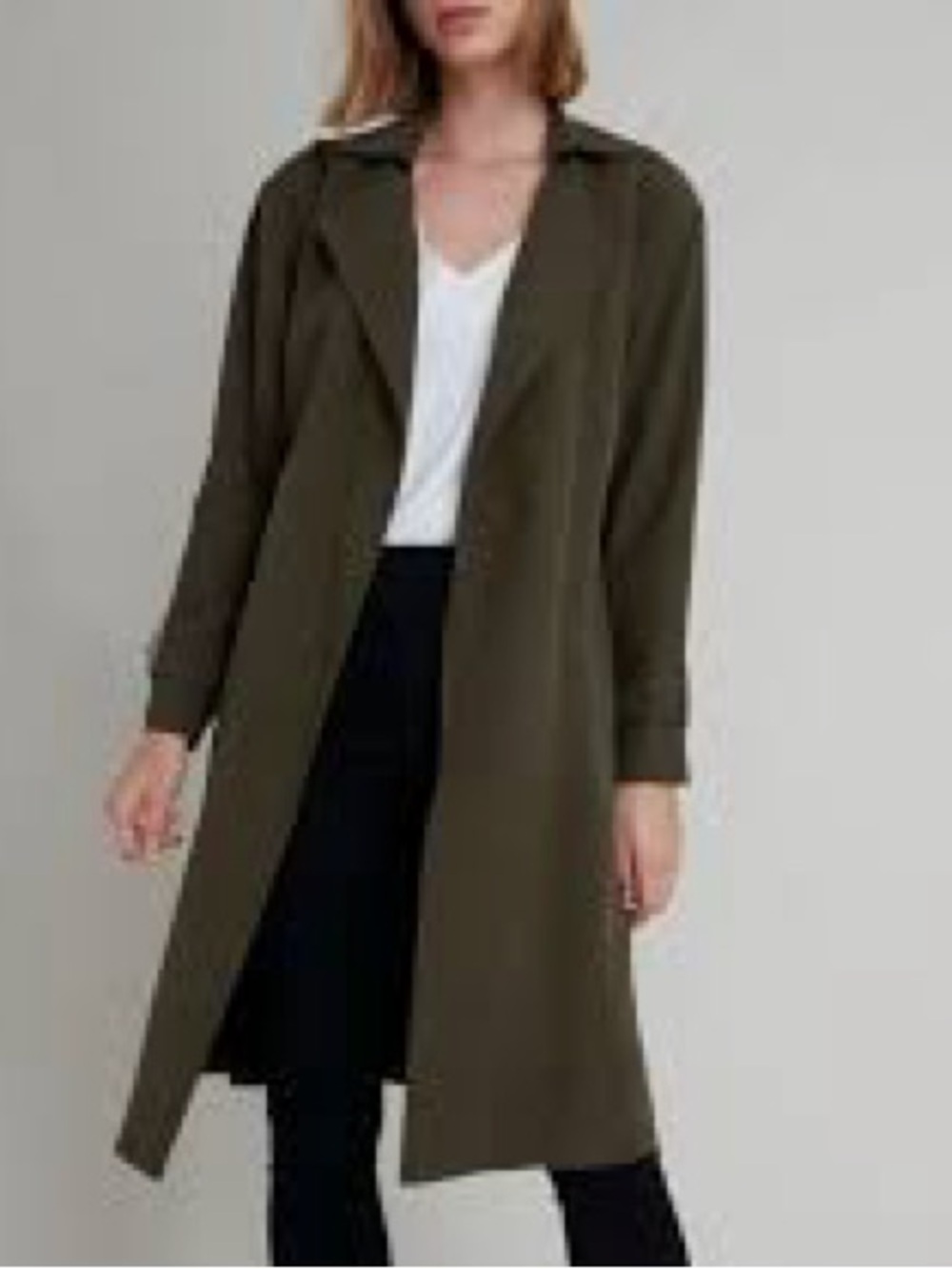 Aritzia - Babaton Lawson Open Trench Coat in Monterey Green size Small
